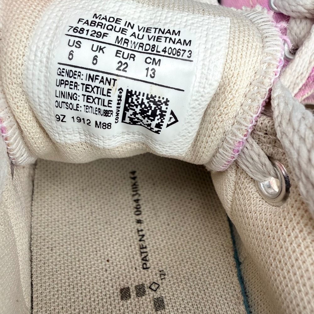 Converse Chuck Taylor All Star Ox Infant Size 6 Peony Pink Sneakers 768129F - Picture 7 of 9